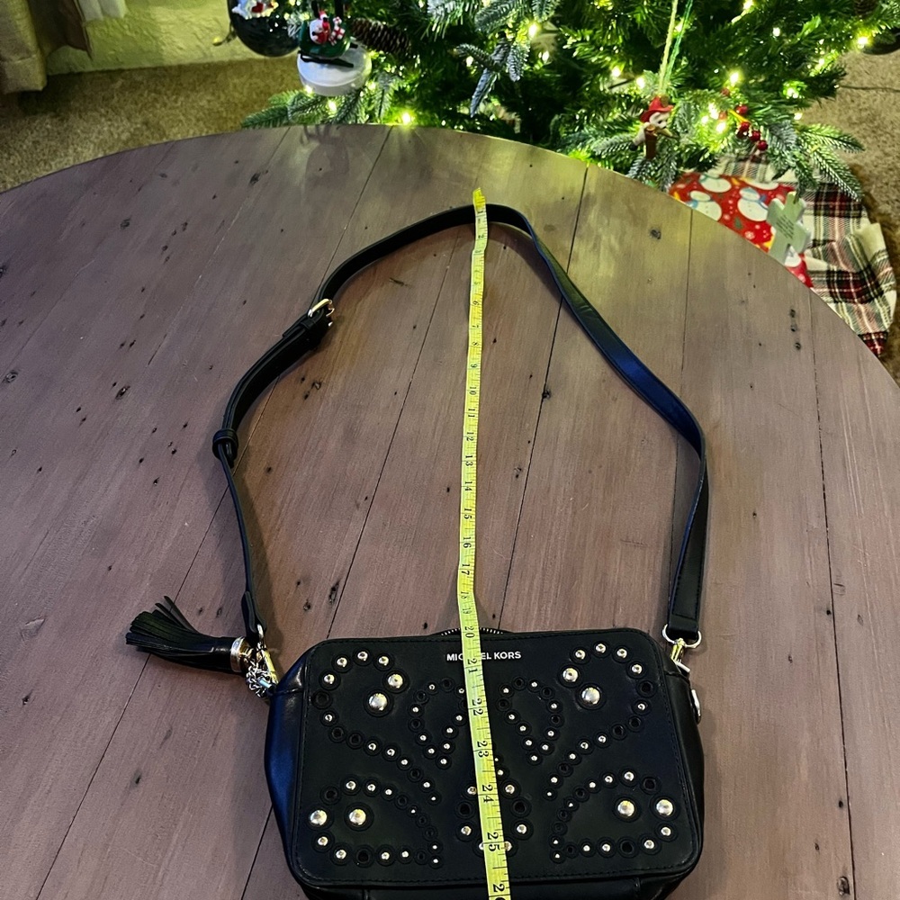 Michael Kors Black Studded Crossbody Bag - Picture 11 of 11
